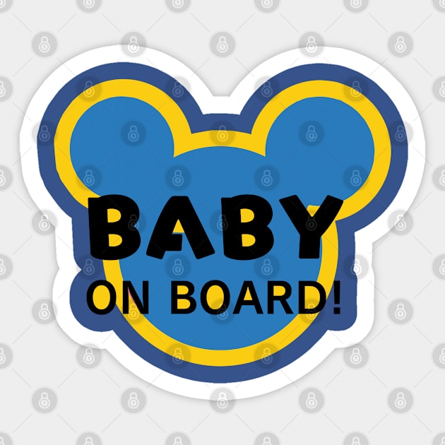 Cute Baby Boy On Board! Sticker by A4AYN